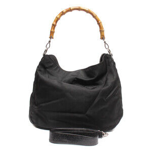 Gucci Bamboo 2way Shoulder Bag Black